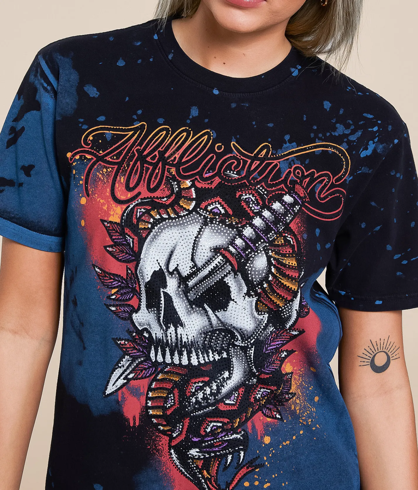 Tops | Affliction Glory Trust Oversized T-Shirt Black