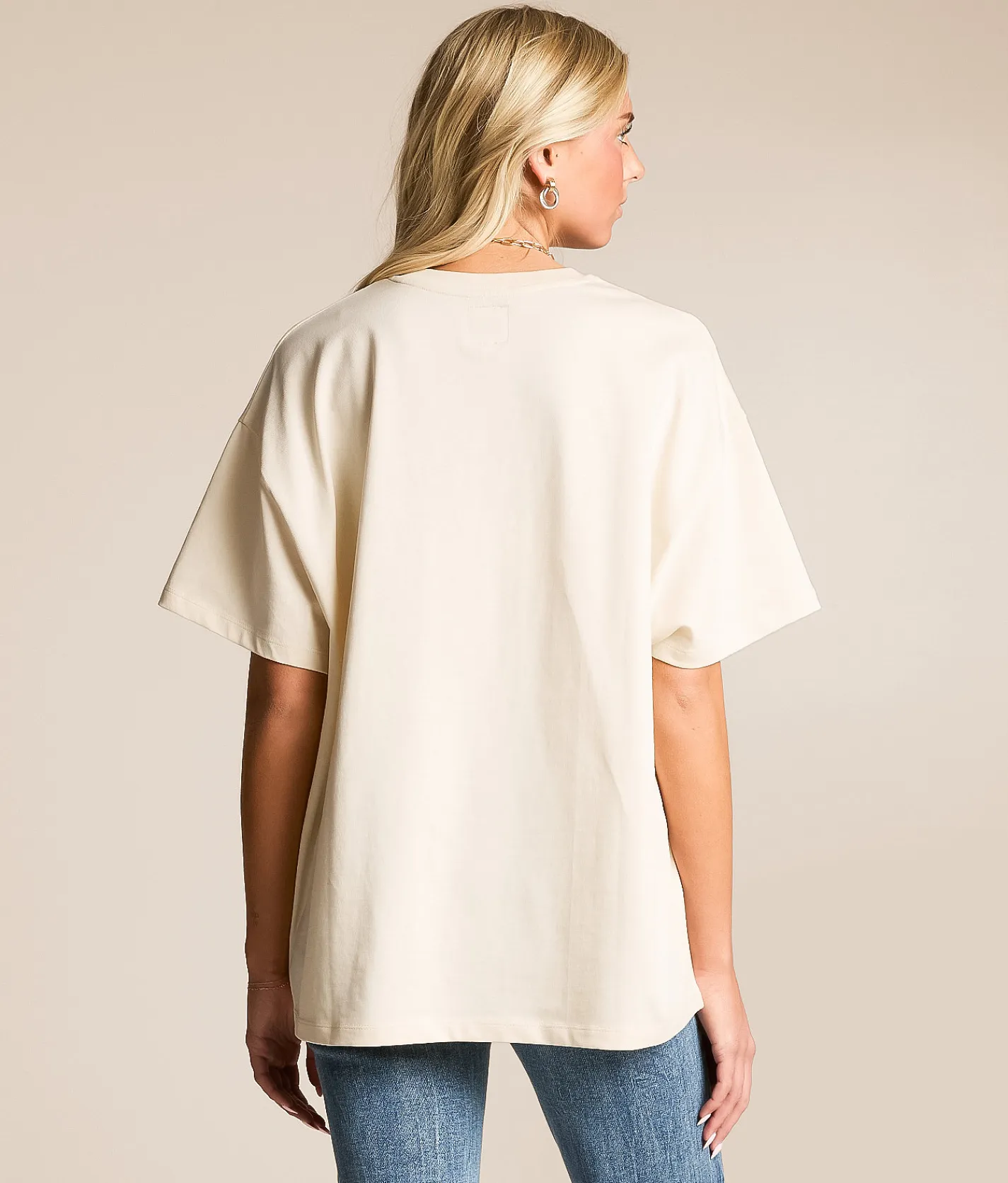 Tops | Modish Rebel Go Ask Your Dad Oversized T-Shirt Beige