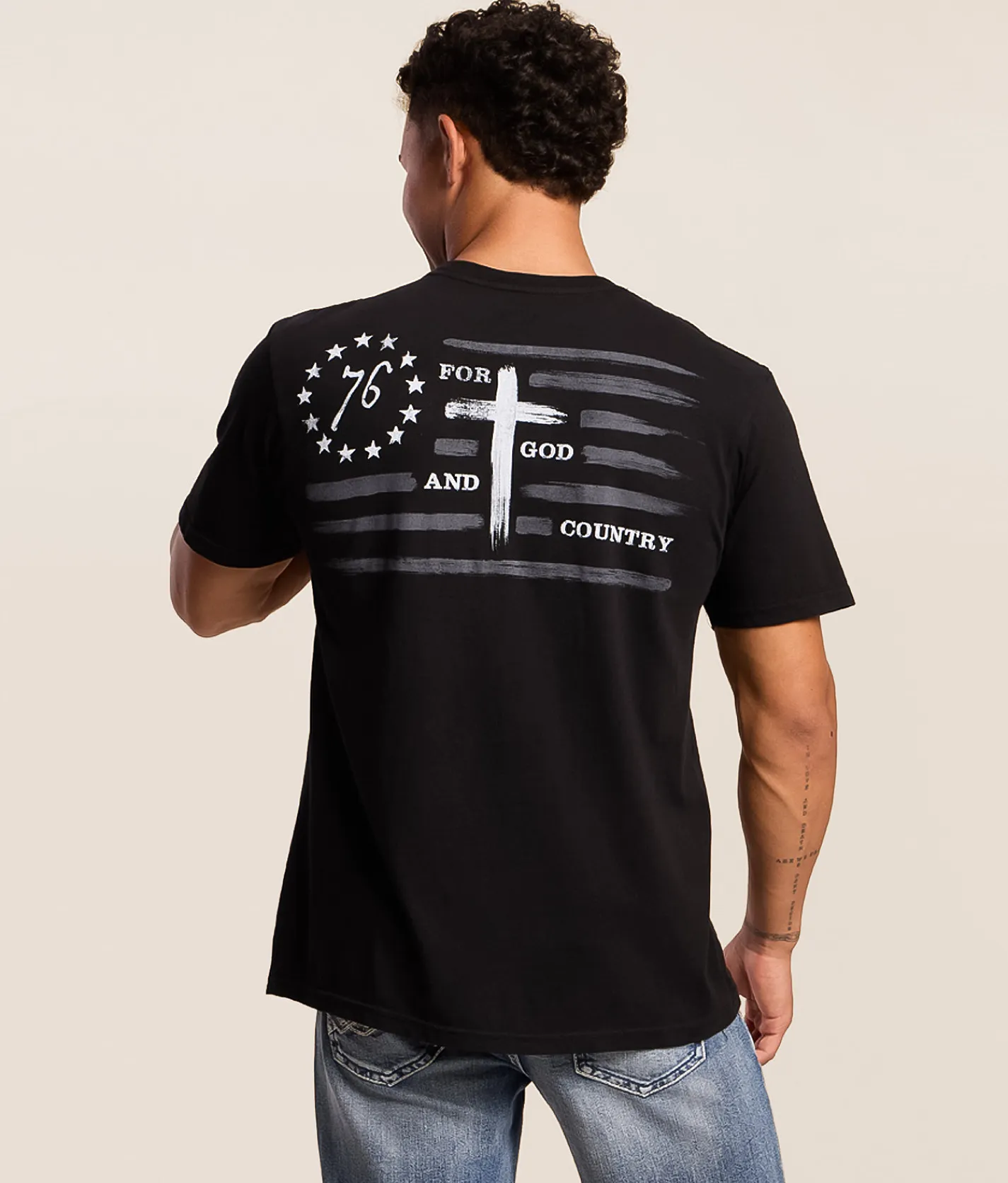 Tops|Graphic T-Shirts | Howitzer God & Country T-Shirt Black