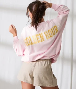 33 Coastal Golden Hour Lace Pullover Ballerina Pink Outlet