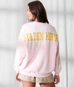 33 Coastal Golden Hour Lace Pullover Ballerina Pink Outlet
