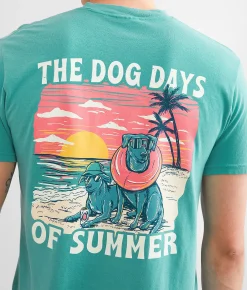 Graphic T-Shirts | Old Row Good Boys Club Dog Days T-Shirt Seafoam