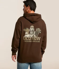 Old Row Good Boys Club Hooded Sweatshirt Brown Clearance