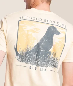 Old Row Good Boys Club Lab T-Shirt Ivory New