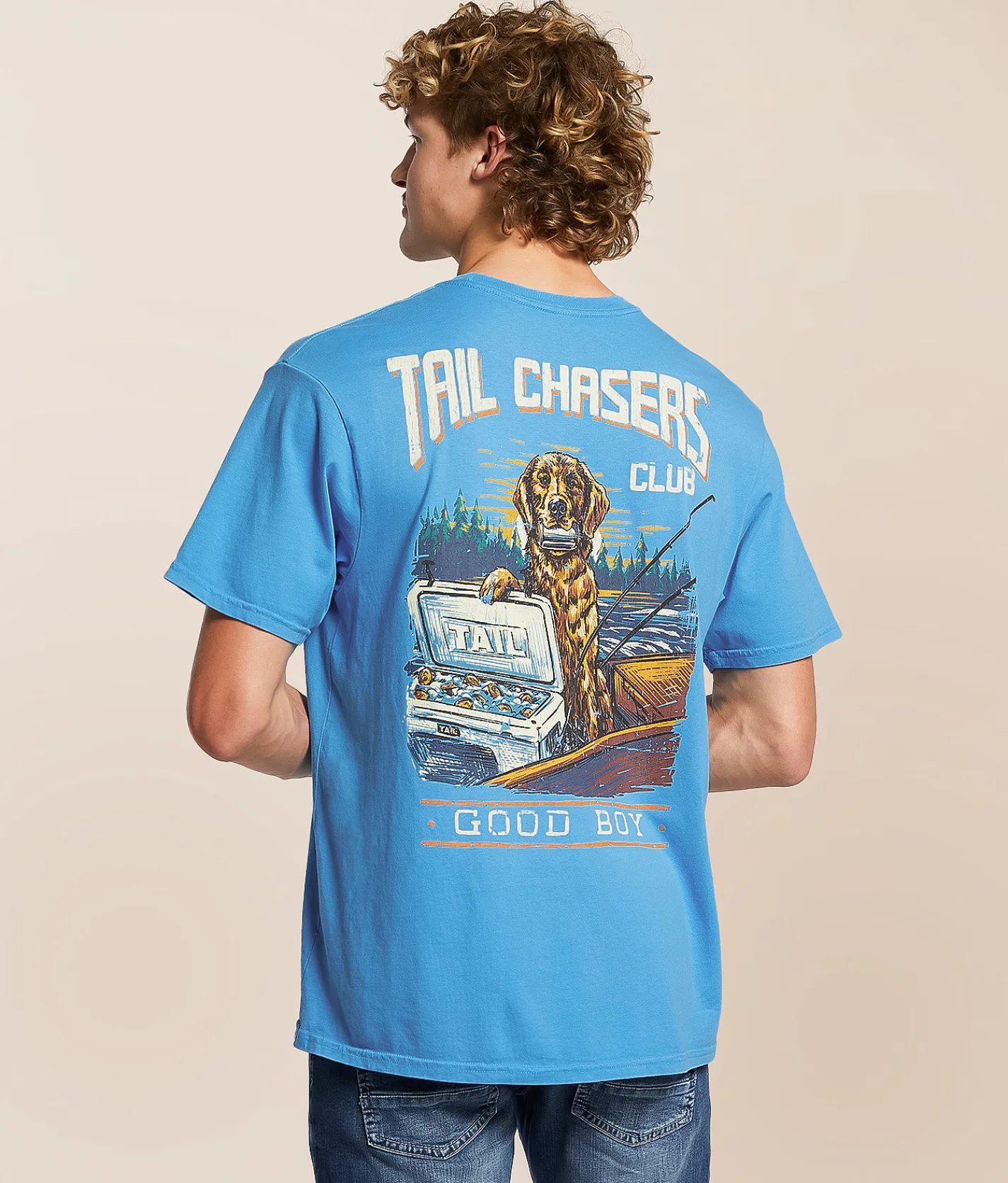 Tail Chasers Club Good Boy T-Shirt Royal Caribe Outlet