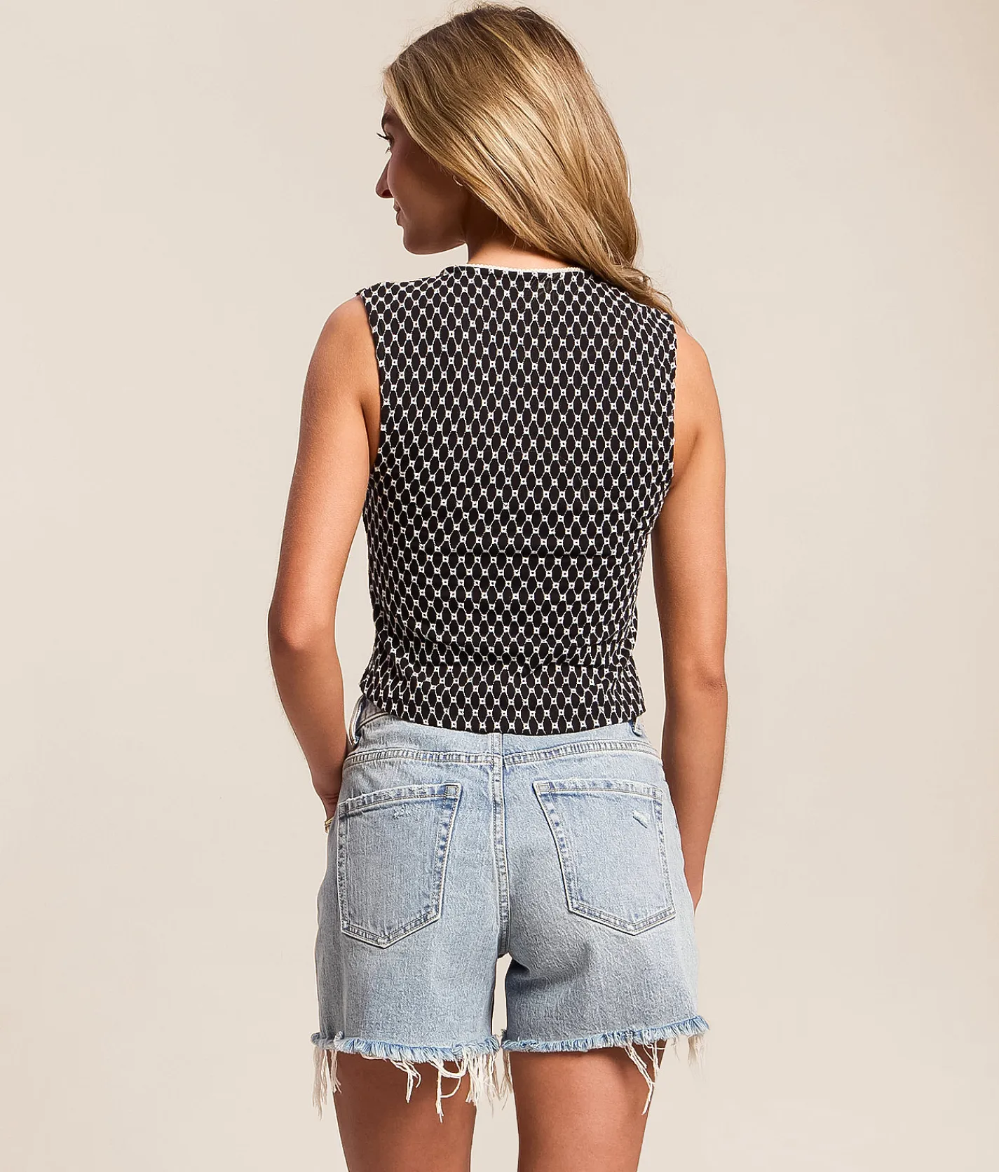 Free People Good Graces Tank Top Black Combo Outlet