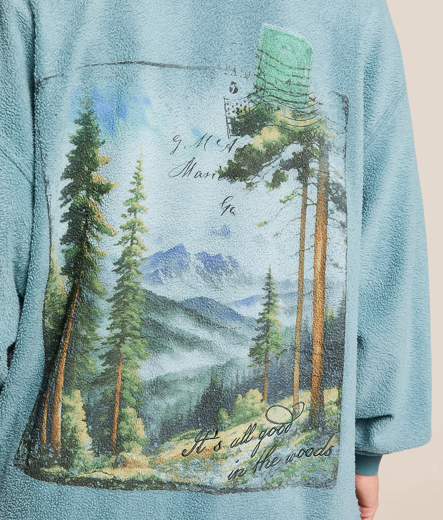 Tops | Modish Rebel Good In The Woods Oversized Pullover Washed Blue
