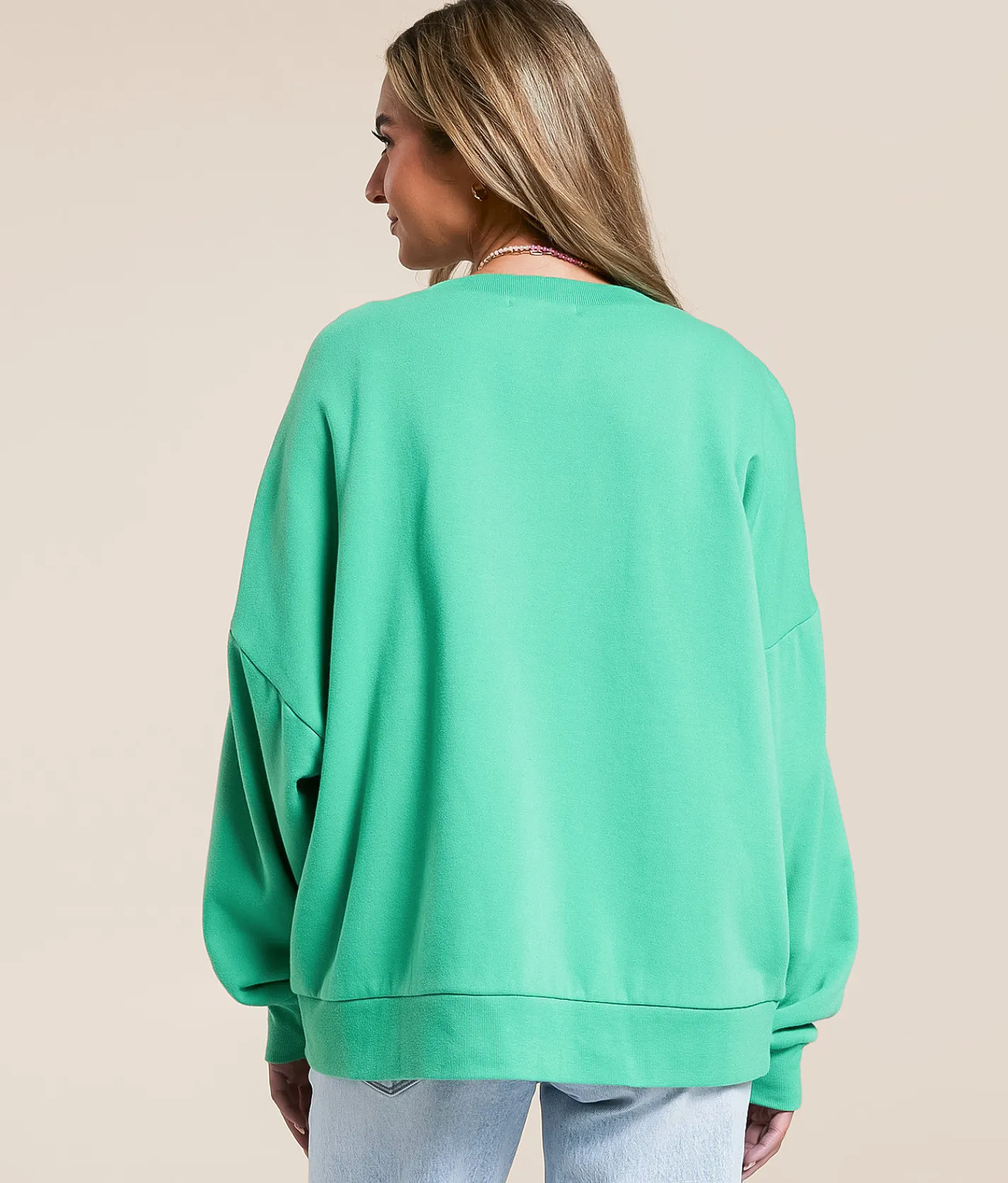 Modish Rebel Good Things Take Time Oversized Pullover Green Spruce