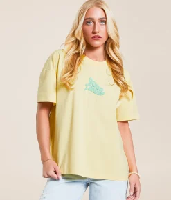 Tops | Modish Rebel Good Times Oversized T-Shirt Yellow