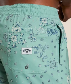 Bottoms|Swimwear | Billabong Good Times Stretch Swim Trunks Mist Green