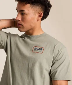Brixton Grade T-Shirt Dsrt Grn Dk Nvy Ambr Trrn Online