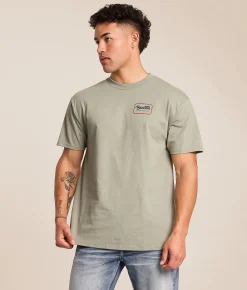 Brixton Grade T-Shirt Dsrt Grn Dk Nvy Ambr Trrn Online