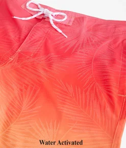 Bottoms|Swimwear | Departwest Gradient Stretch Boardshort Pink Red Orange