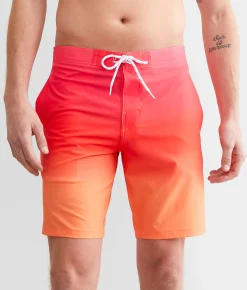 Bottoms|Swimwear | Departwest Gradient Stretch Boardshort Pink Red Orange
