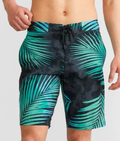 Departwest Gradient Tropical Stretch Boardshort Black New