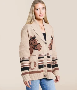 Tops | Wrangler® Grandpa Western Cardigan Sweater Brown