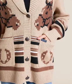 Tops | Wrangler® Grandpa Western Cardigan Sweater Brown