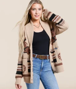 Tops | Wrangler® Grandpa Western Cardigan Sweater Brown