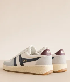 Activewear | Gola® Grandslam Classic Leather Sneaker White Navy Burgundy