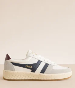 Activewear | Gola® Grandslam Classic Leather Sneaker White Navy Burgundy