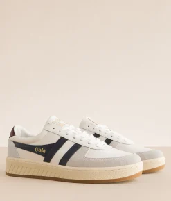 Activewear | Gola® Grandslam Classic Leather Sneaker White Navy Burgundy