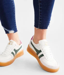 Shoes | Gola® Grandslam Elite Leather Sneaker White Evergreen Fuchsia