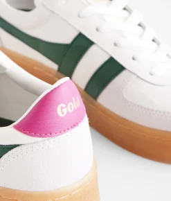Shoes | Gola® Grandslam Elite Leather Sneaker White Evergreen Fuchsia