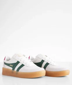 Shoes | Gola® Grandslam Elite Leather Sneaker White Evergreen Fuchsia