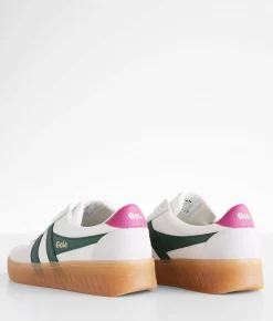 Shoes | Gola® Grandslam Elite Leather Sneaker White Evergreen Fuchsia
