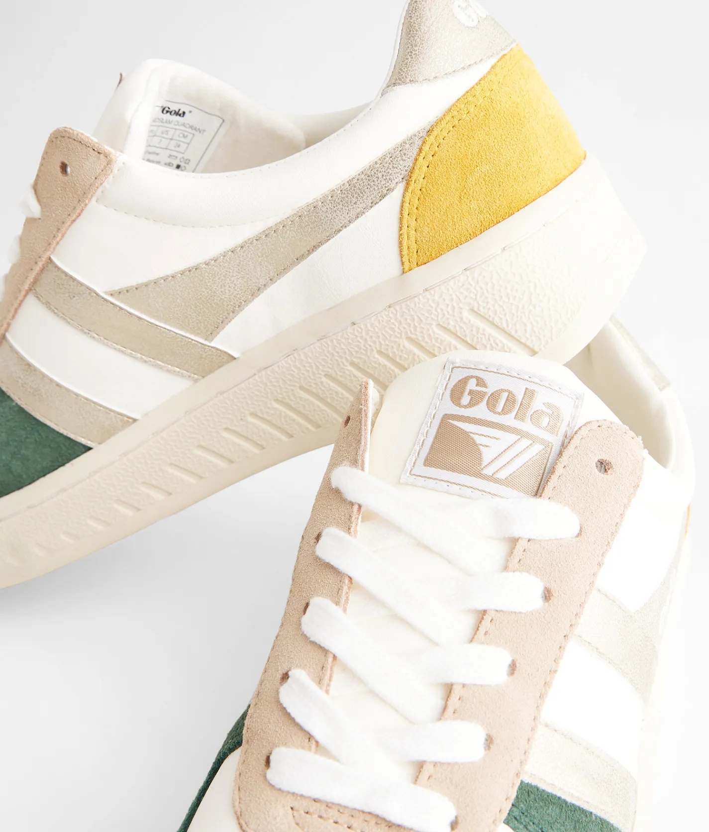 Gola® Grandslam Quadrant Metallic Sneaker Off White Evergreen Gold Online