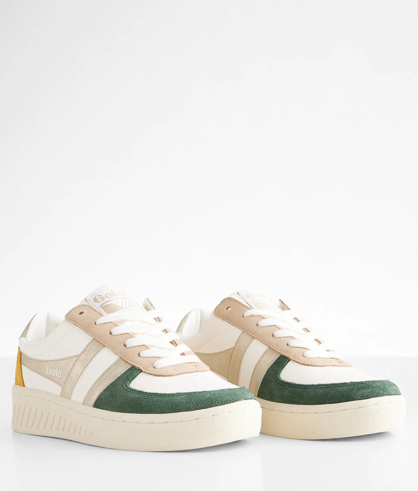 Gola® Grandslam Quadrant Metallic Sneaker Off White Evergreen Gold Online
