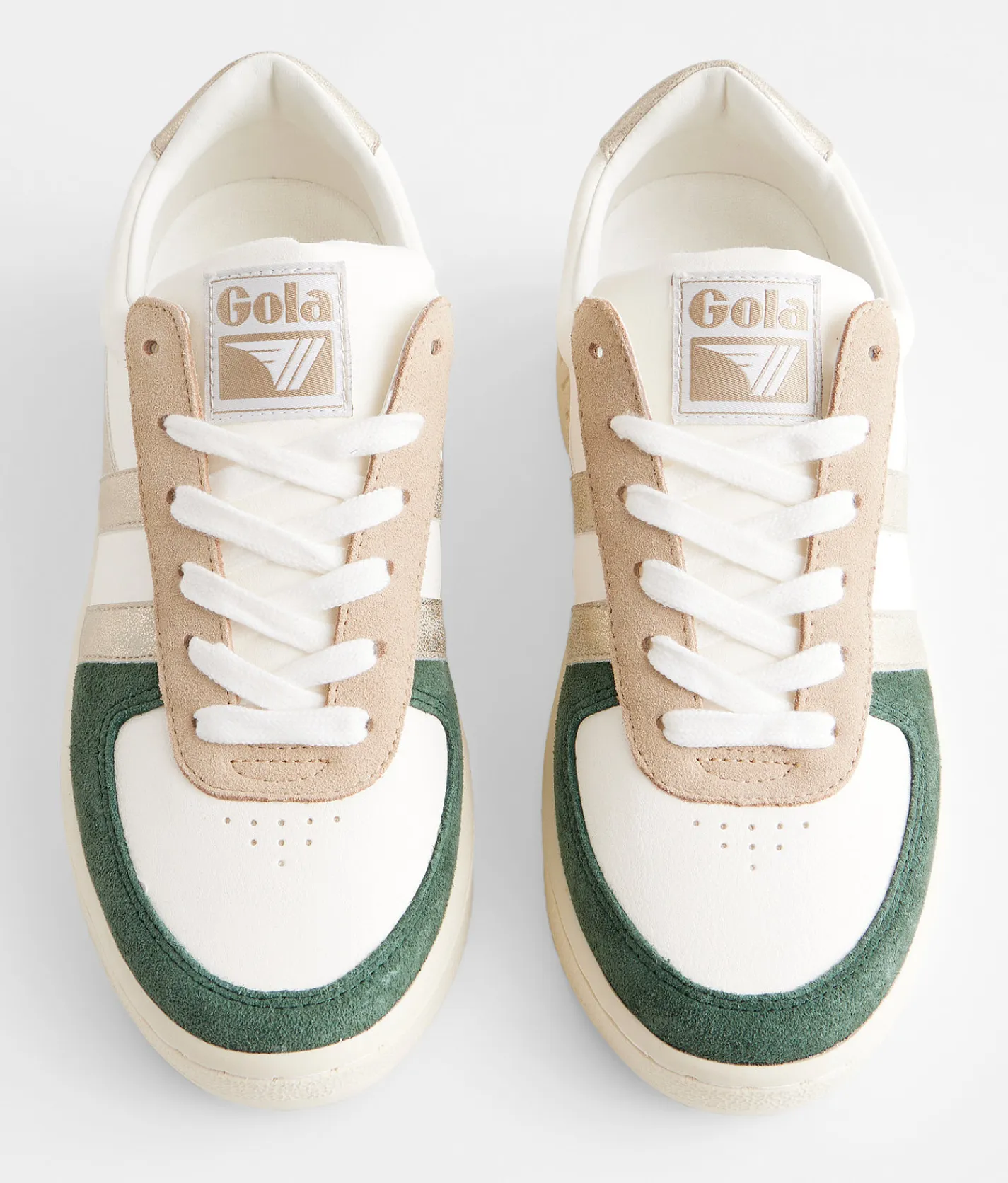 Gola® Grandslam Quadrant Metallic Sneaker Off White Evergreen Gold Online
