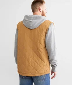 RVCA Grant Hooded Puffer Jacket Camel Clearance