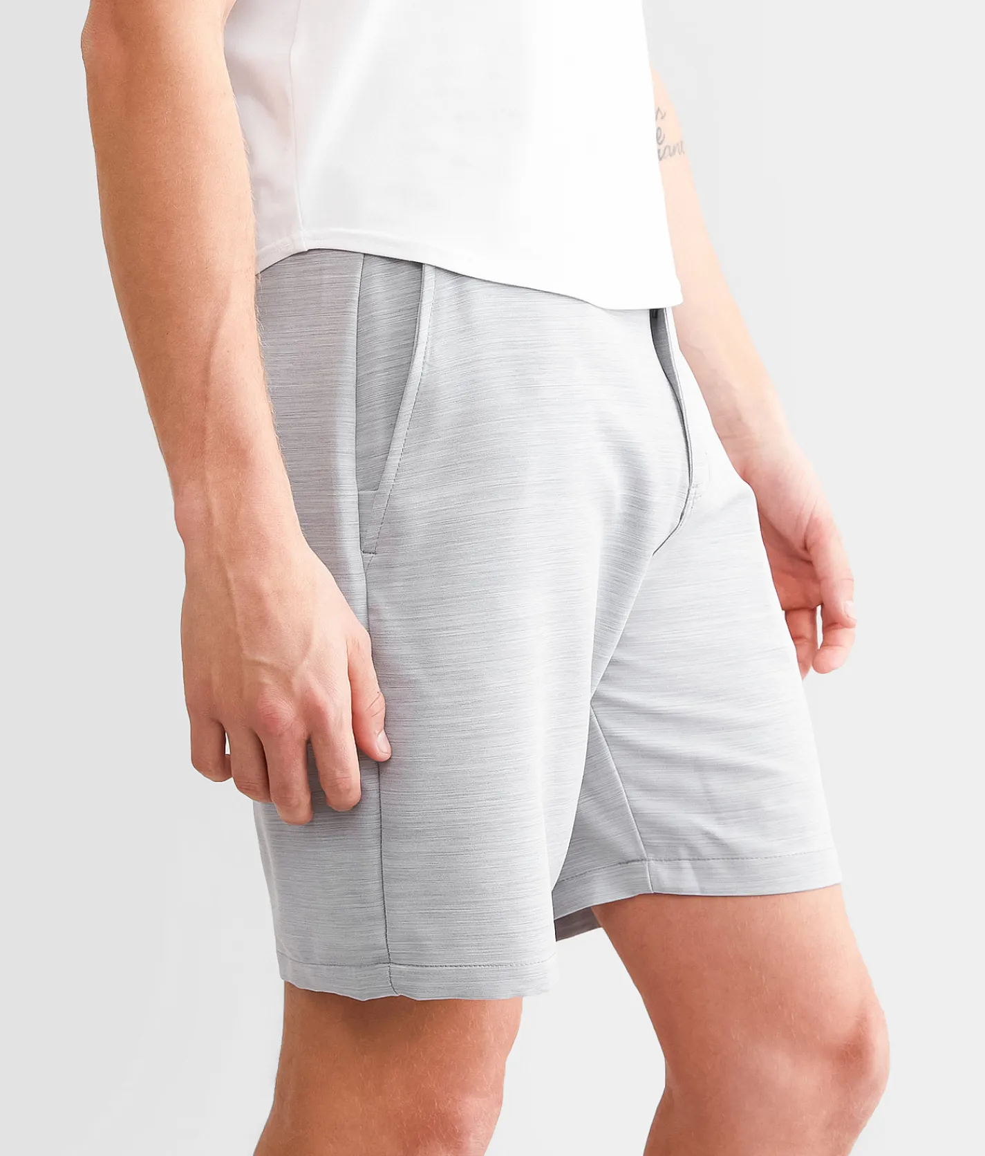 Bottoms|Shorts | BKE Grant Hybrid Stretch Walkshort Light Grey