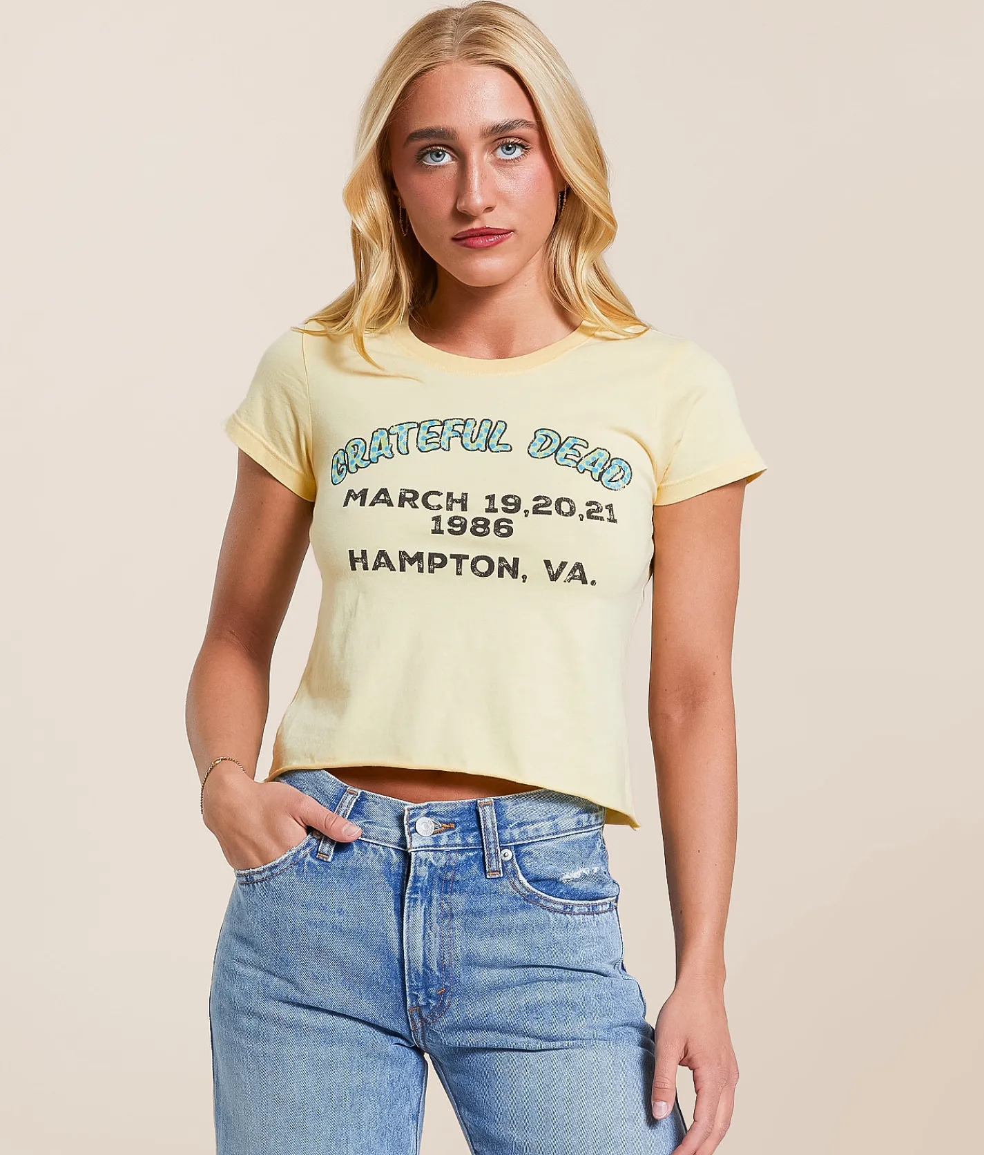 Life Clothing Grateful Dead Band T-Shirt Mellow Yellow