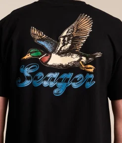 Tops|Graphic T-Shirts | Seager Greenhead T-Shirt Black