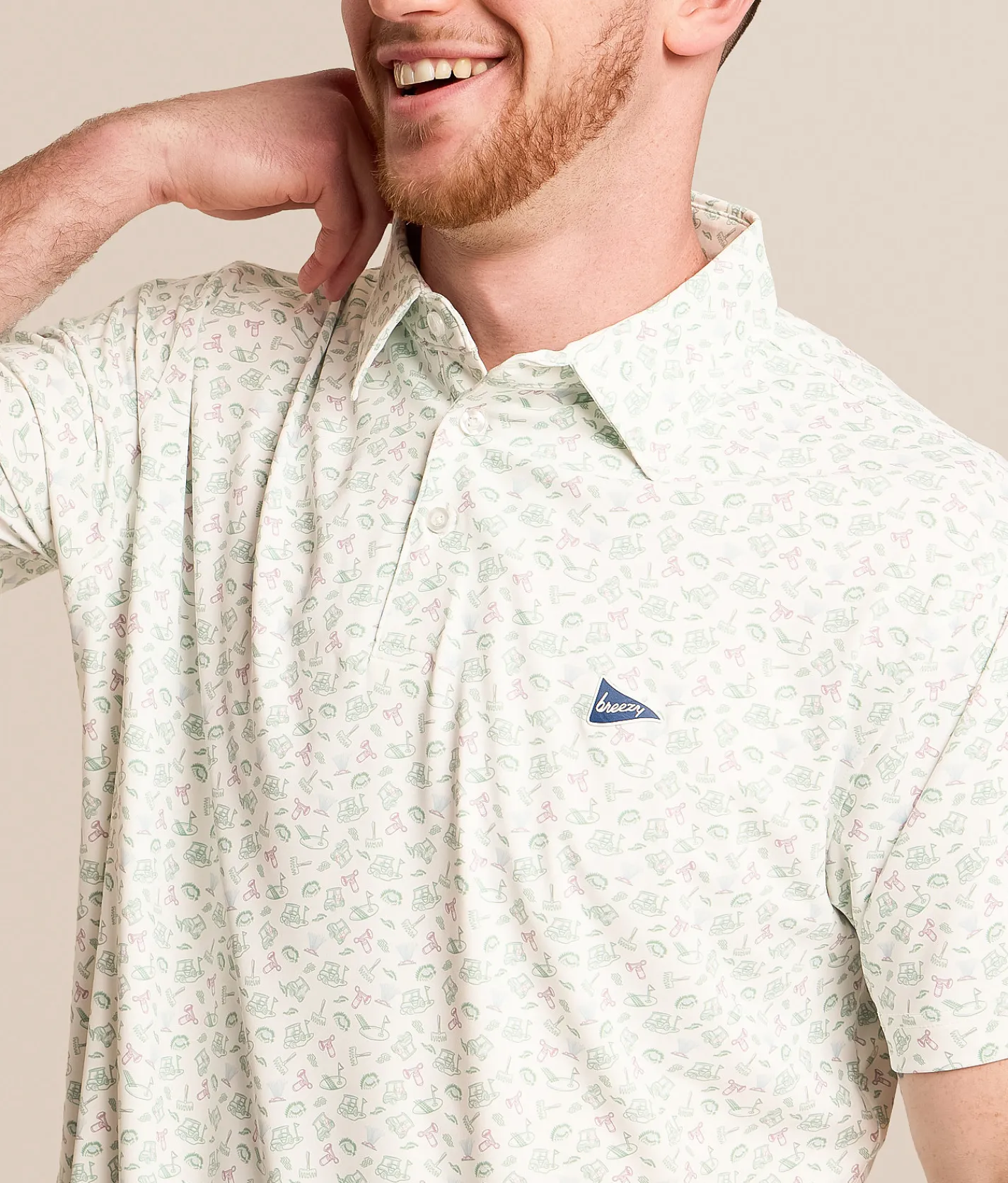 Breezy Golf skeepers Revenge Performance Polo Green Sale