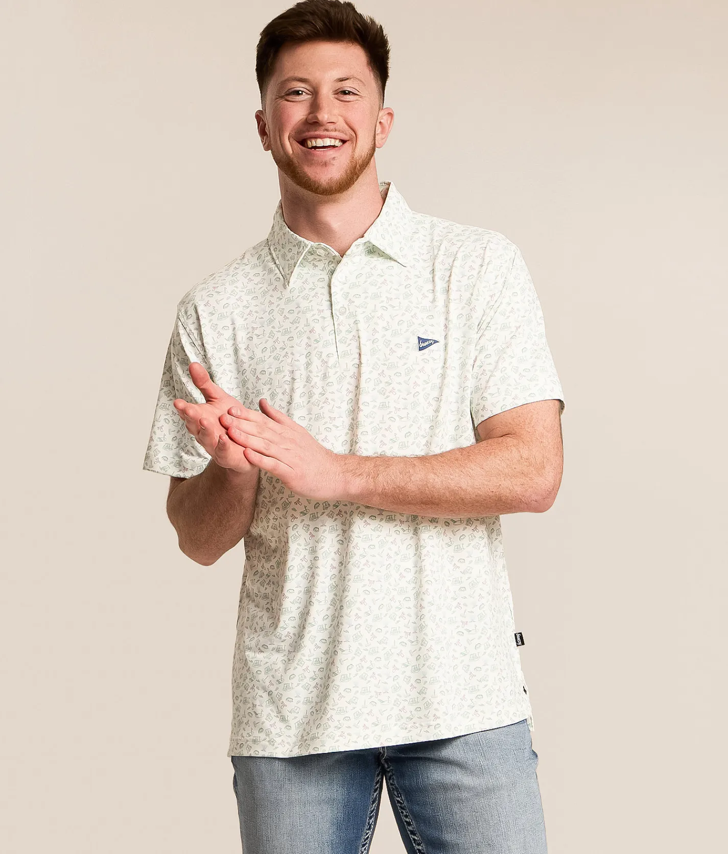 Breezy Golf skeepers Revenge Performance Polo Green Sale