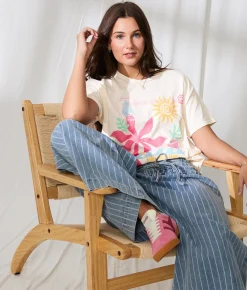 33 Coastal Greetings From Paradise Oversized T-Shirt Cream Best