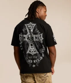 Tops|Graphic T-Shirts | Rock Revival Griffin T-Shirt Black Dust
