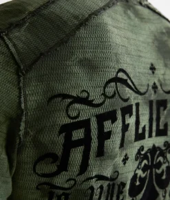 Graphic T-Shirts | Affliction Grim Intent Reversible Thermal Dark Forest Crys Wash Bk