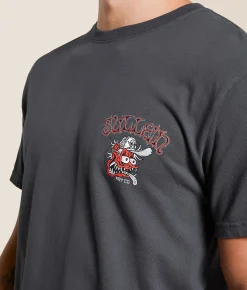 Tops|Graphic T-Shirts | Sullen Grip Rip T-Shirt Grey Pinstripe