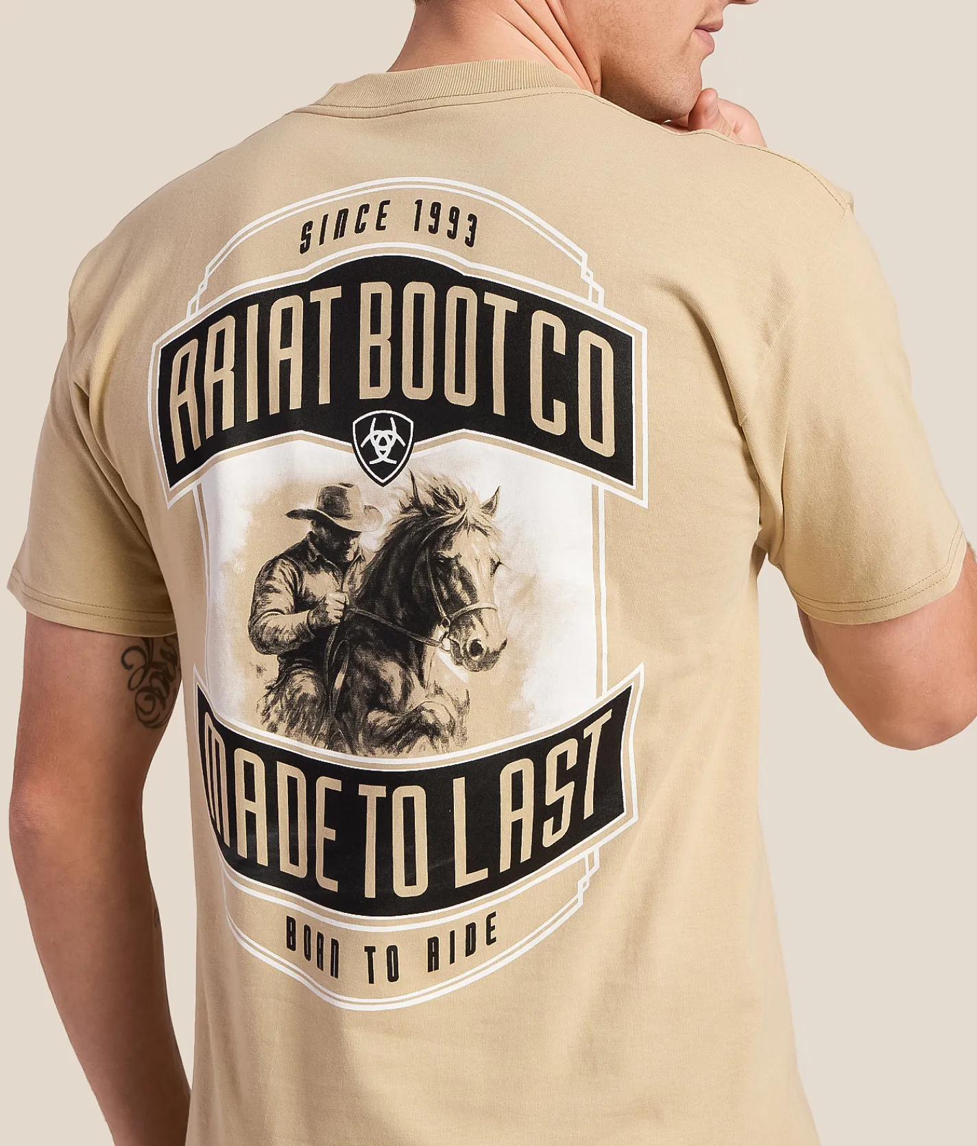 Tops|Graphic T-Shirts | Ariat Gritty Rider T-Shirt Sand