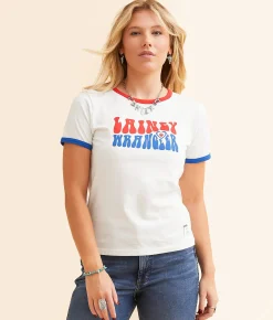 Tops | Wrangler® x Lainey Wilson Groovy Ringer T-Shirt White