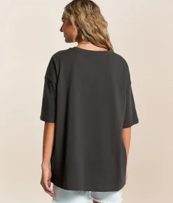 Billabong Groovy Sunrise Oversized T-Shirt Off Black Outlet