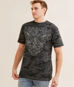 American Fighter Groverspring T-Shirt Black Camo