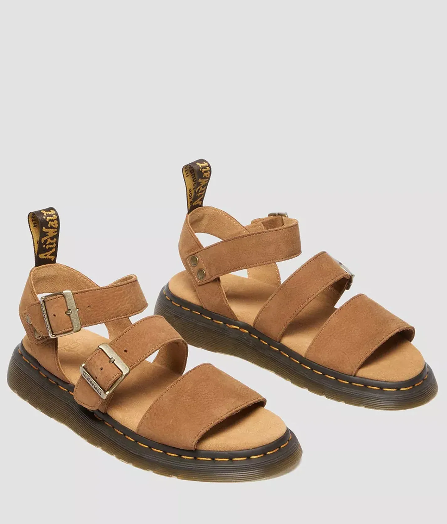 Dr. Martens Gryphon Leather Sandal Desert Brown Discount