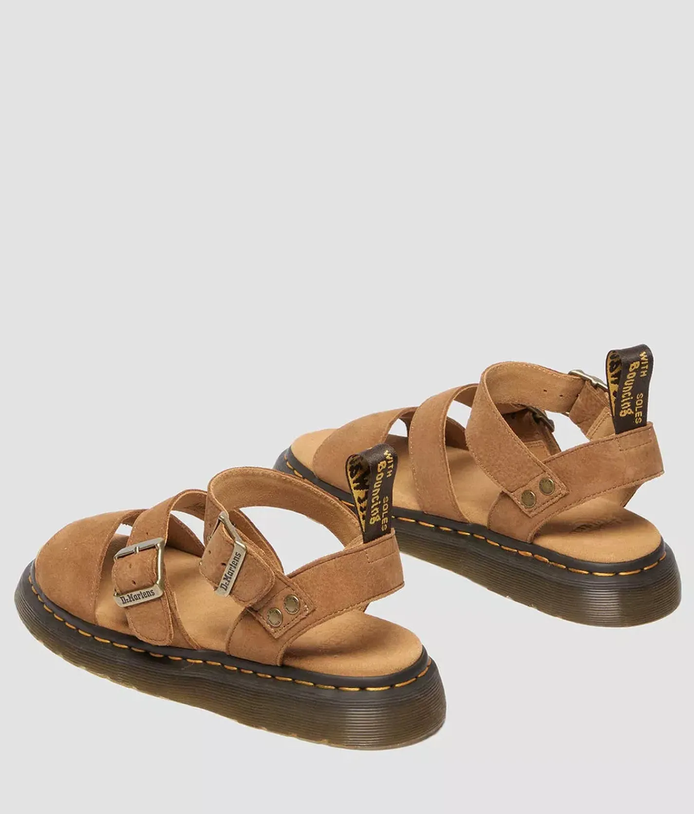 Dr. Martens Gryphon Leather Sandal Desert Brown Discount