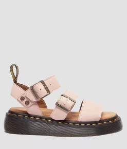Shoes | Dr. Martens Gryphon Quad Leather Flatform Sandal Powder Pink