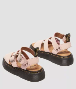 Shoes | Dr. Martens Gryphon Quad Leather Flatform Sandal Powder Pink